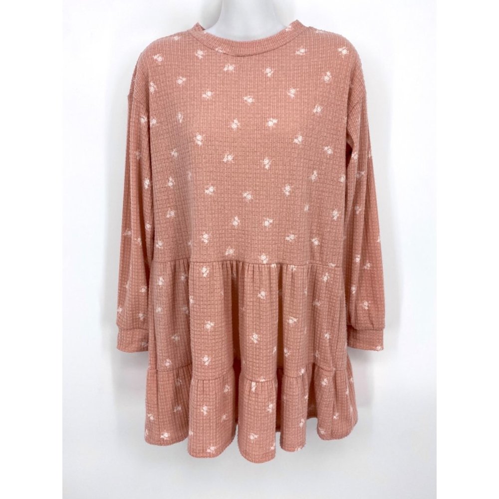 Velvet Torch Blush Long Sleeve Knit Dress NEW